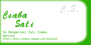 csaba sali business card